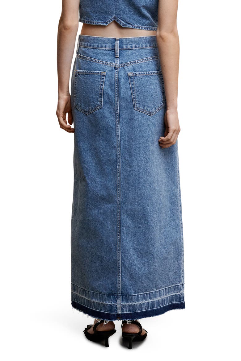 Denim Maxi Skirt, Alternate, color, MEDIUM BLUE