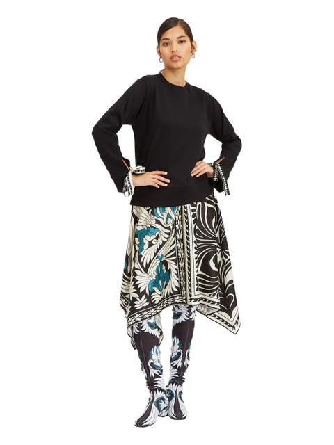 Sporty Foulard Dress Placée Mix Tiles Placée Black