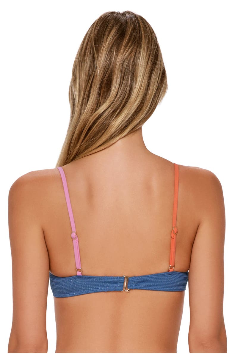Swim Systems Addie Underwire Bikini Swimsuit Top, Alternate, color, Desert Sky Lurex