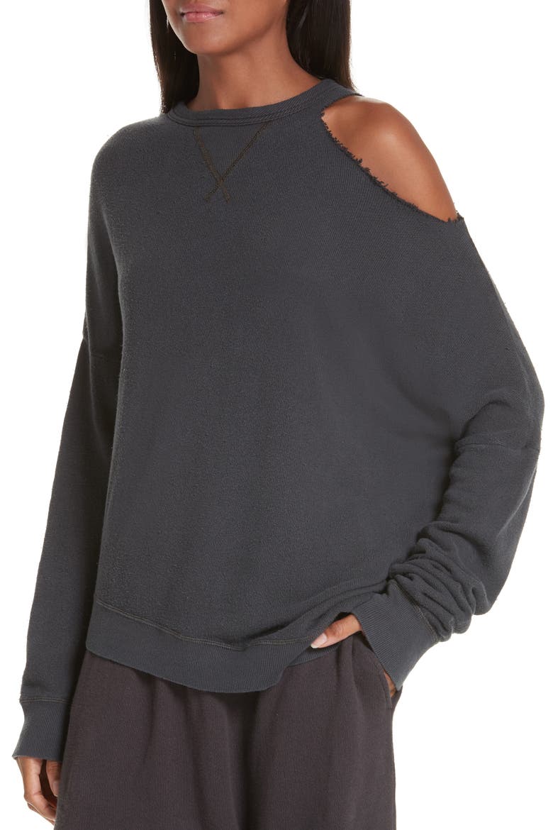 Distorted Sweatshirt, Alternate, color, VINTAGE BLACK