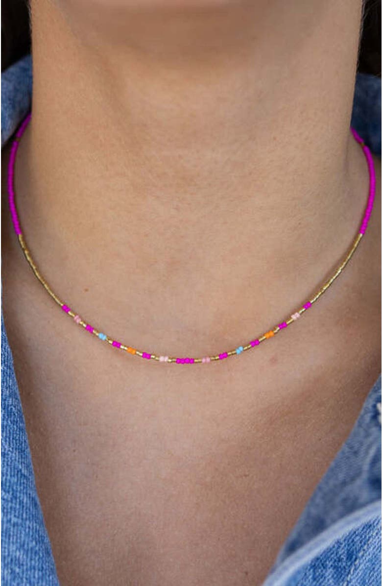Erin McDermott Jewelry Hot Pink Beaded Necklace, Alternate, color, 