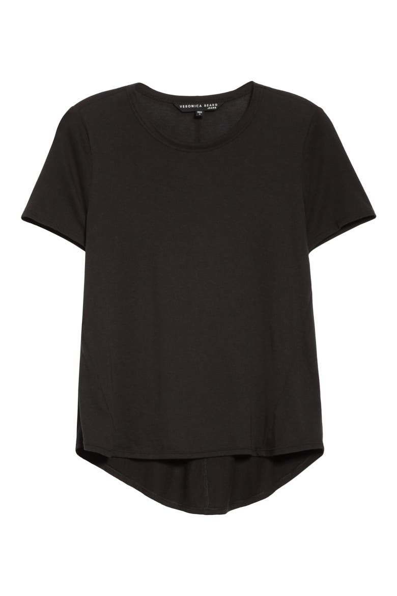 Lauren High/Low Tee, Alternate, color, BLACK