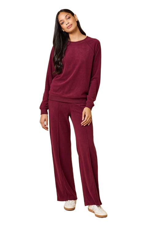 Vintage Velvet Crewneck with Pintuck Pant