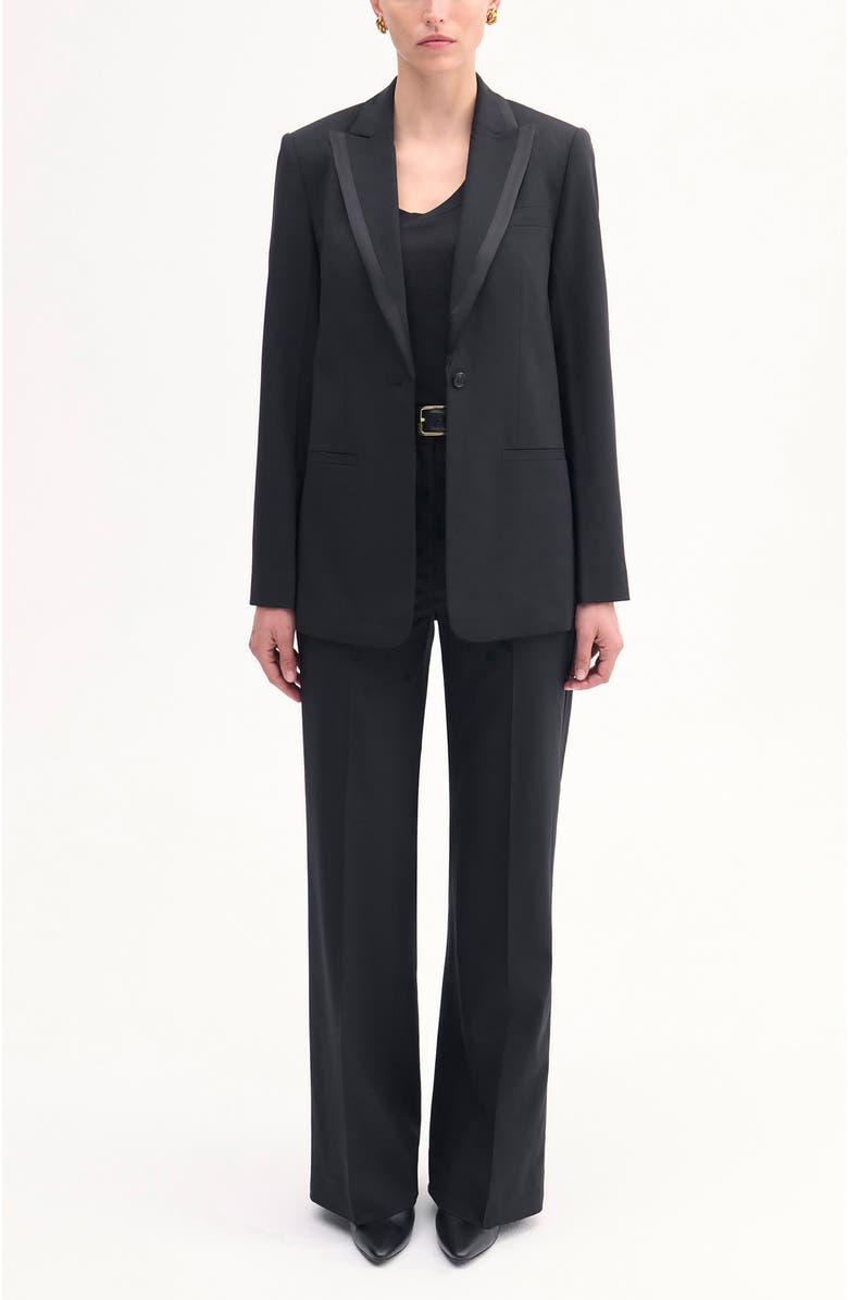 CO Tuxedo Jacket in Wool and Silk, Main, color, 
