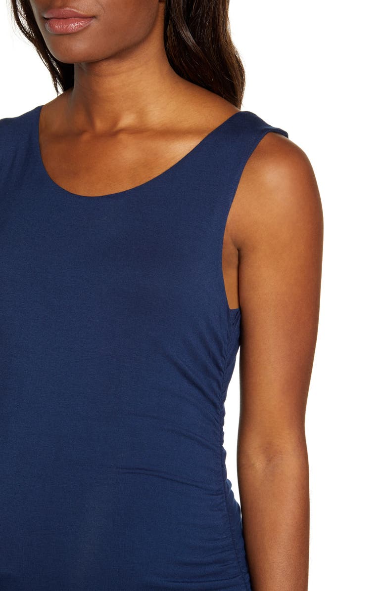 Angel Maternity Sleeveless Body-Con Maternity Dress, Alternate, color, Navy