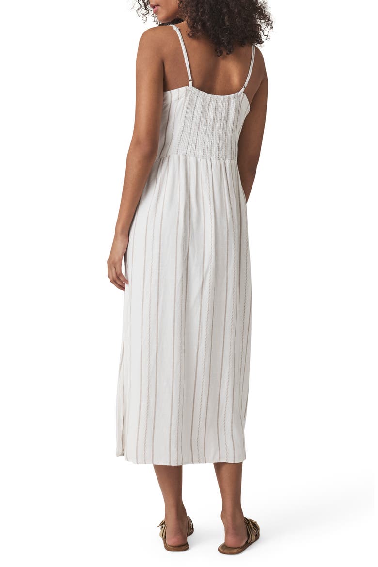 Gabrielle Mixed Stripe Sundress, Alternate, color, WHITE/ FAWN