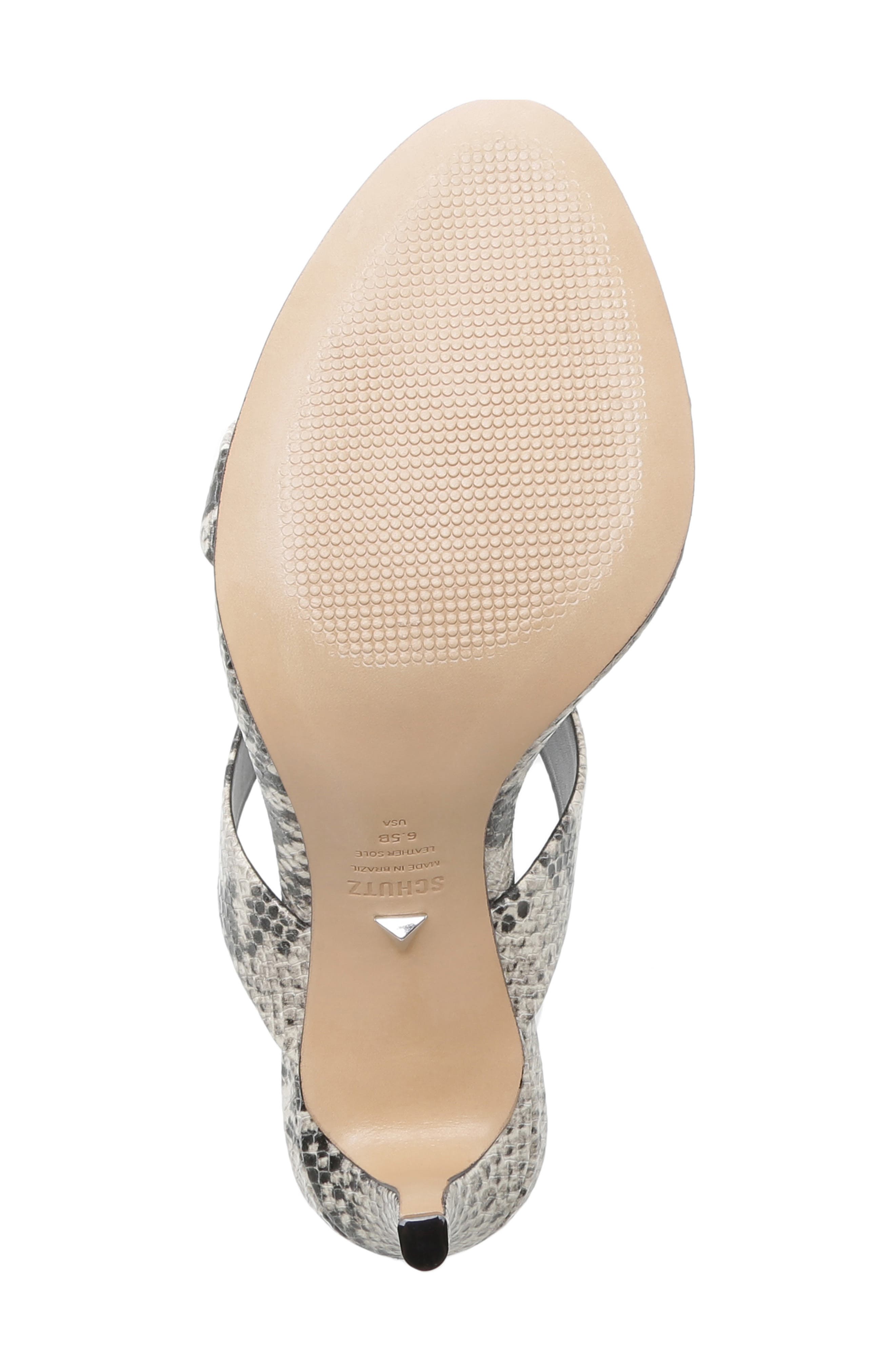 Leia Stiletto Slide Sandal, Alternate, color, NATURAL LEATHER