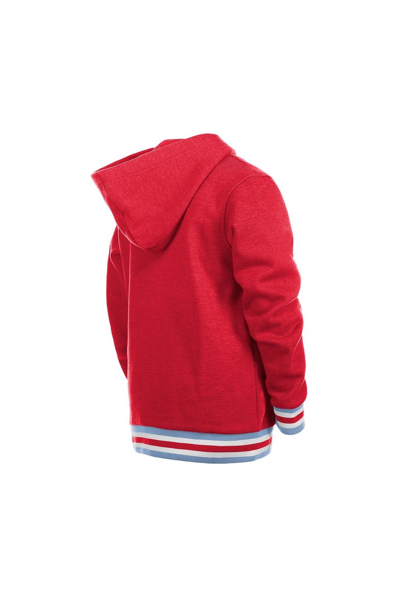 Youth New Era Red Texas Rangers Knit Trim Pullover Hoodie, Alternate, color, Red