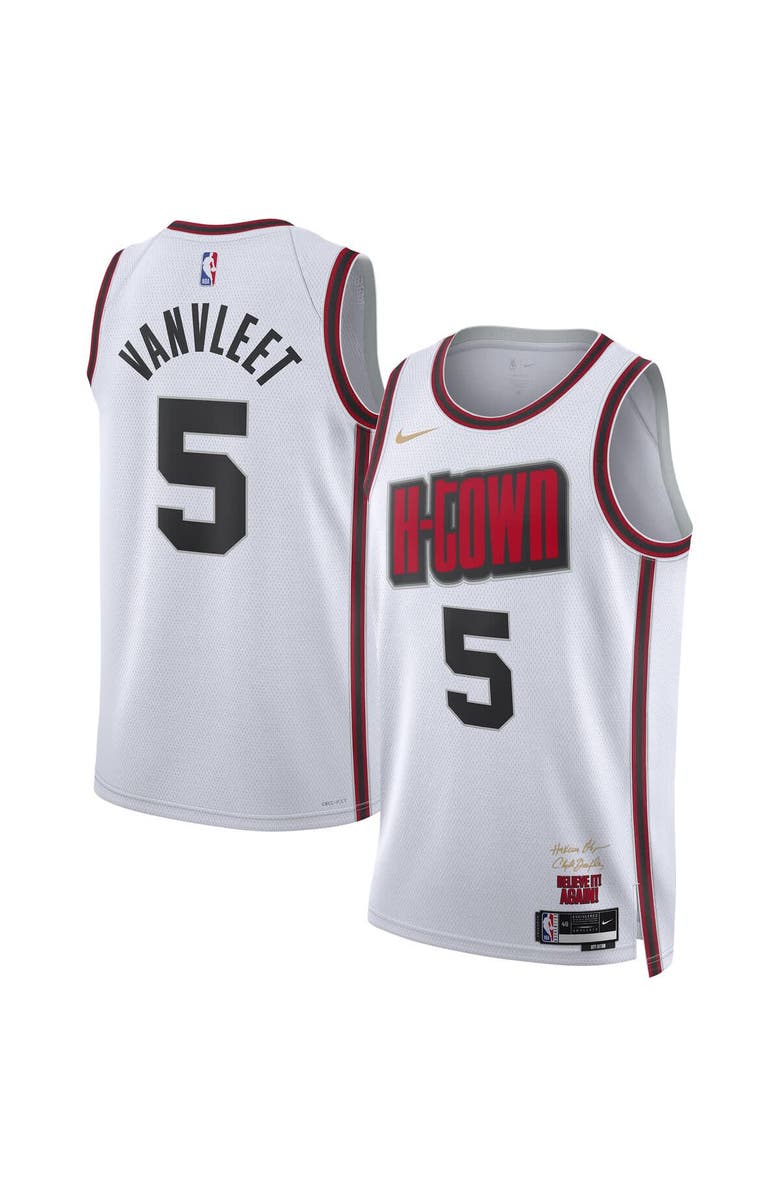 Nike Unisex Nike Fred VanVleet White Houston Rockets 2024/25 Swingman Player Jersey - City Edition, Main, color, 