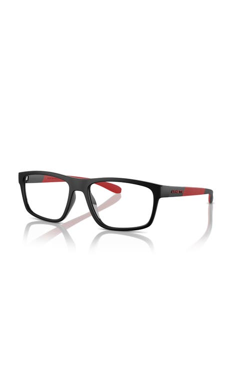 Arnette 56mm Rectangle Optical Glasses In Black