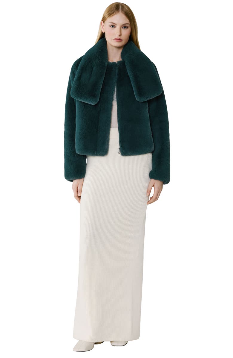 Soia & Kyo Kendell Scarf Faux Fur Jacket, Alternate, color, Midnight Forest