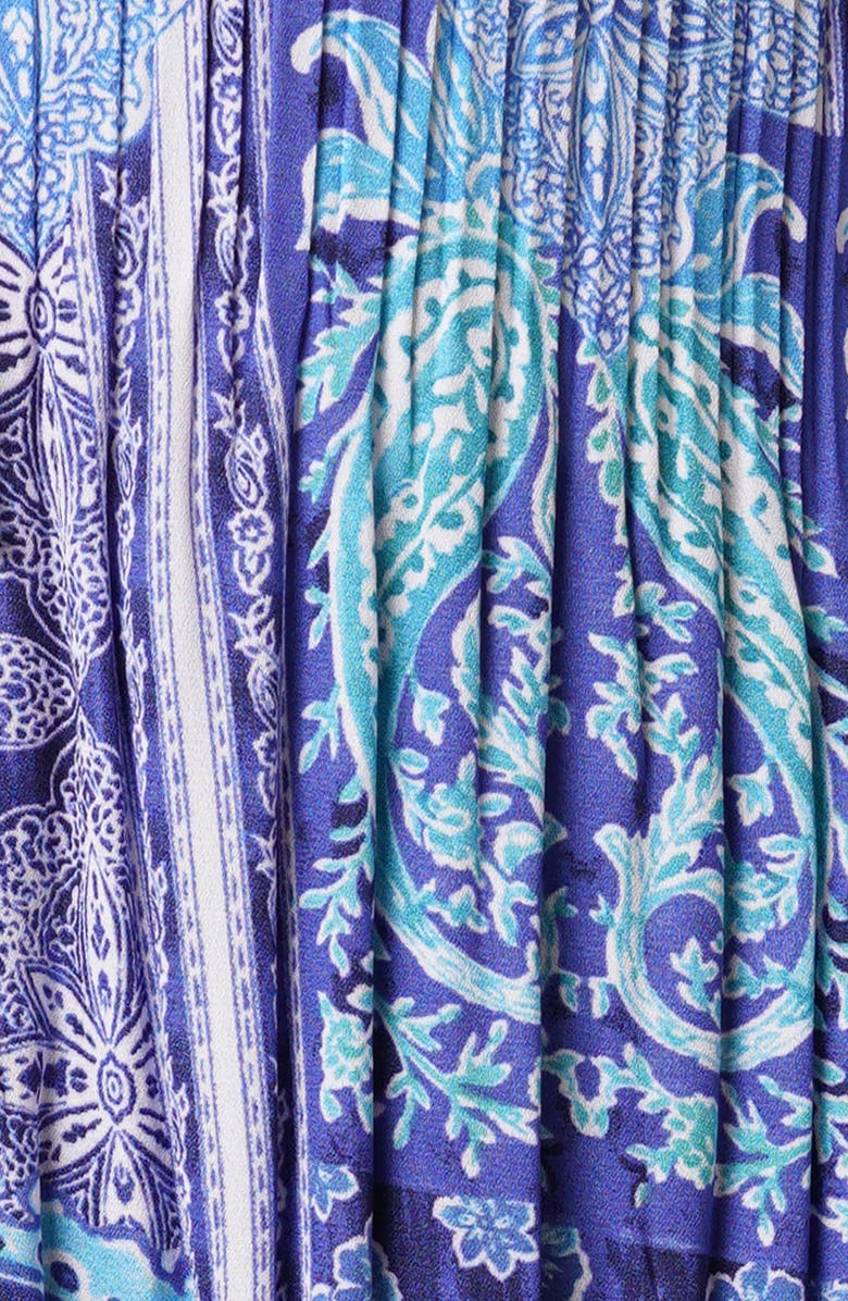 SUNNY LEIGH Tie Front Pleated Top, Alternate, color, Molly Denim