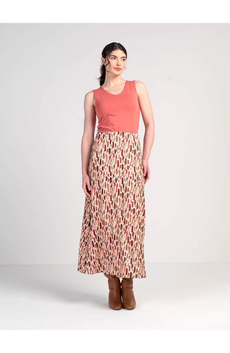 Kettlewell High Waisted Printed Maxi Skirt, Main, color, Autumn Dash
