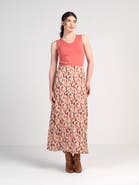 Kettlewell High Waisted Printed Maxi Skirt