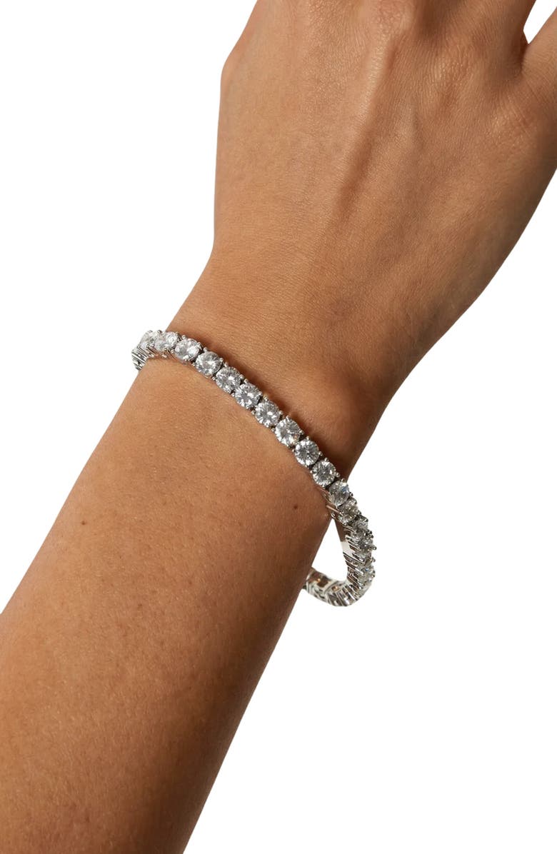 The M Jewelers Men's The Thick Essential Tennis Bracelet, Alternate, color, Silver