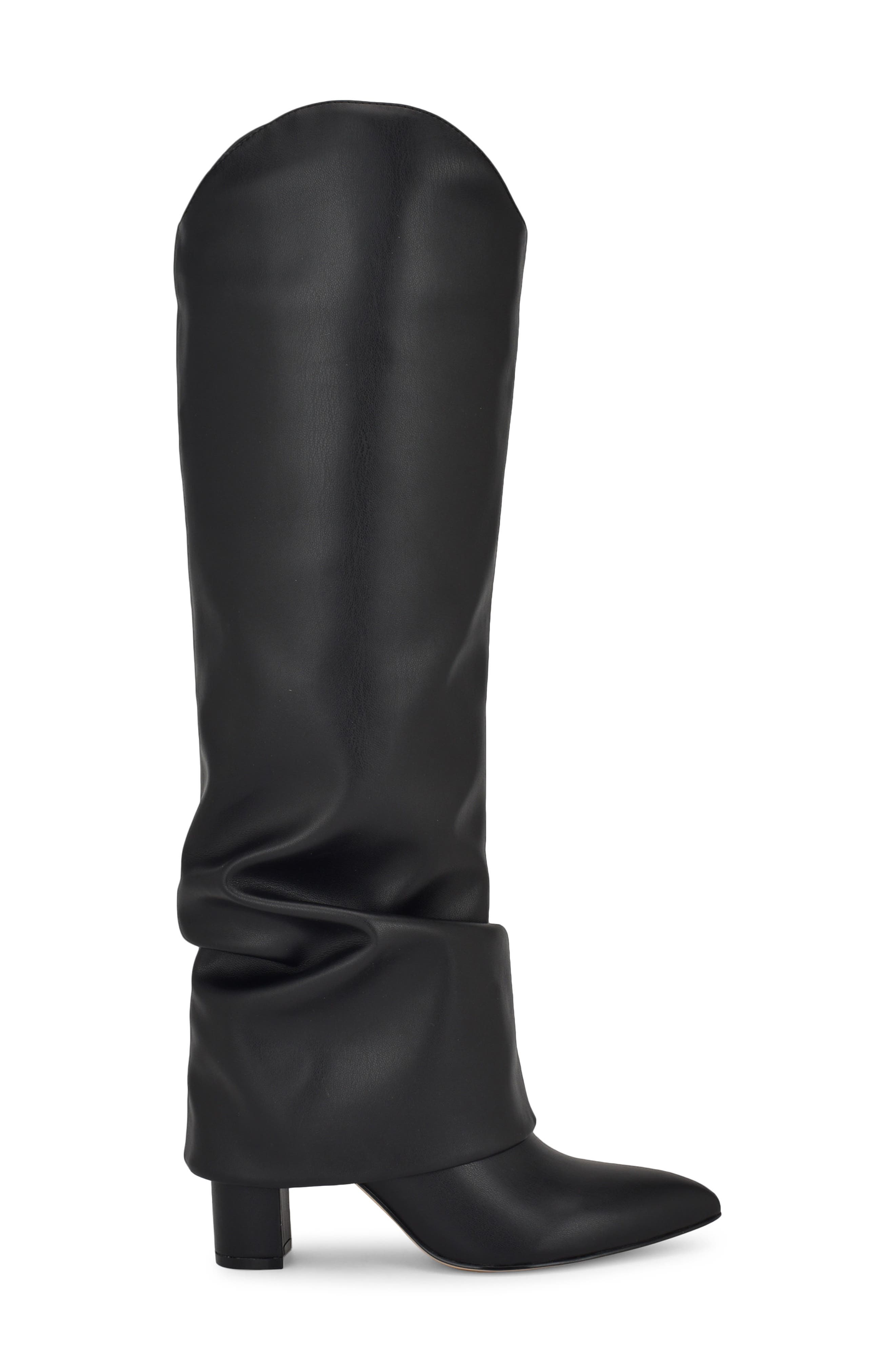Nine West Lindey Foldover Shaft Pointed Toe Knee High Boot, Alternate, color, 