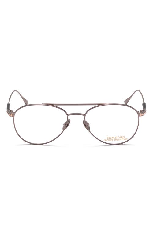 Tom Ford 54mm Pilot Optical Glasses In Ruthenium