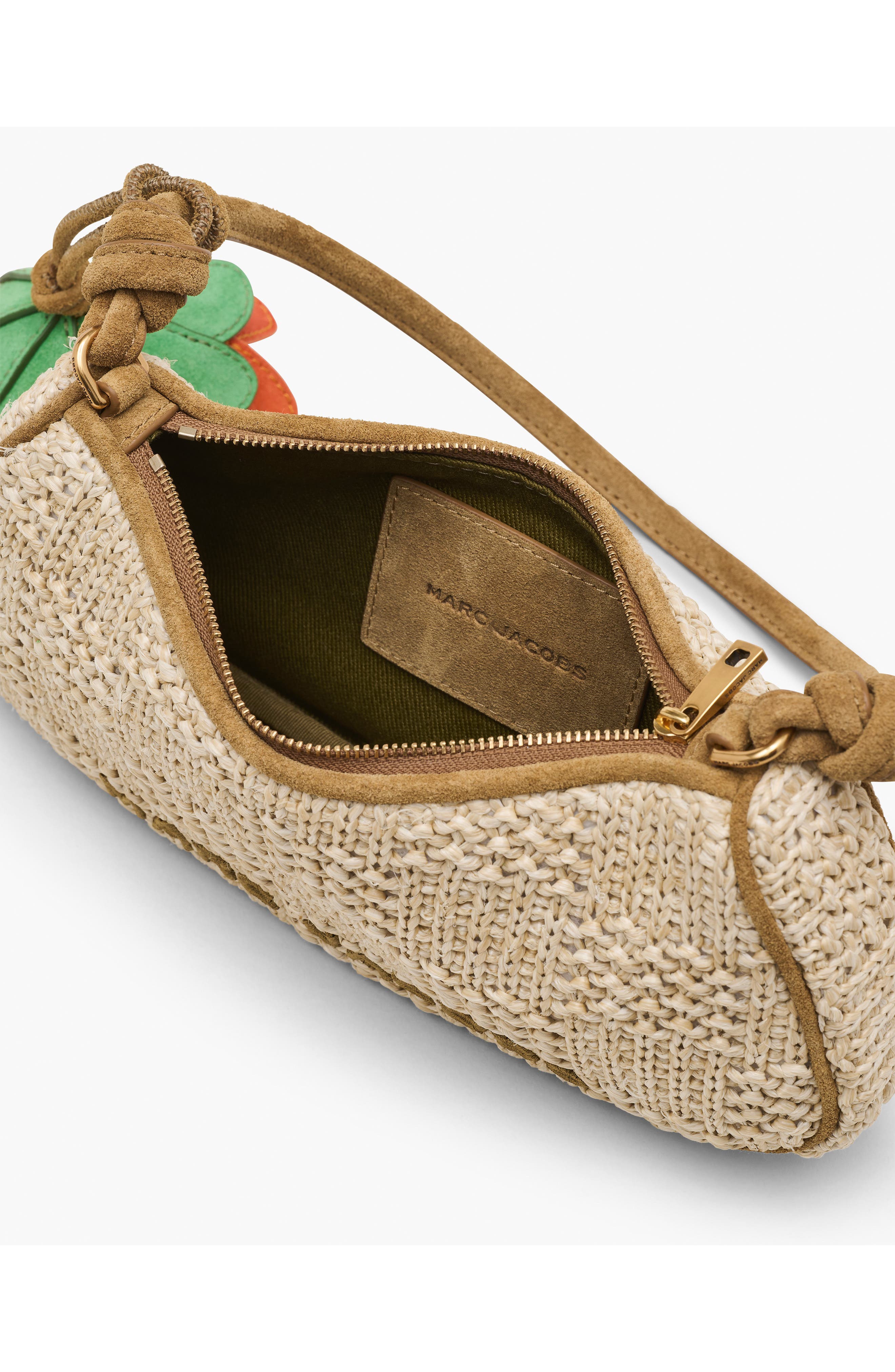 Marc Jacobs The Faux Raffia Shoulder Bag, Alternate, color, Natural