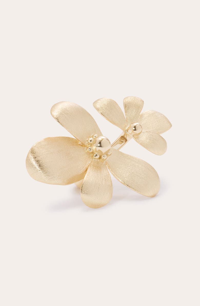 Ramy Brook Anya Floral Statement Ring, Alternate, color, Gold
