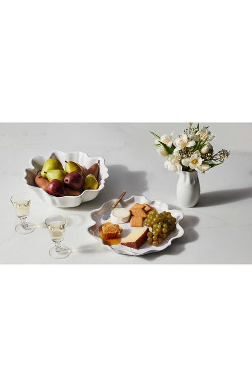 Le Creuset Iris Stoneware Serving Platter In White
