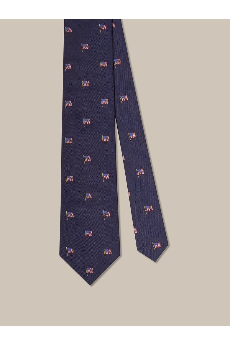 Robert American Flag Best of Class Necktie, Main, color, Blue