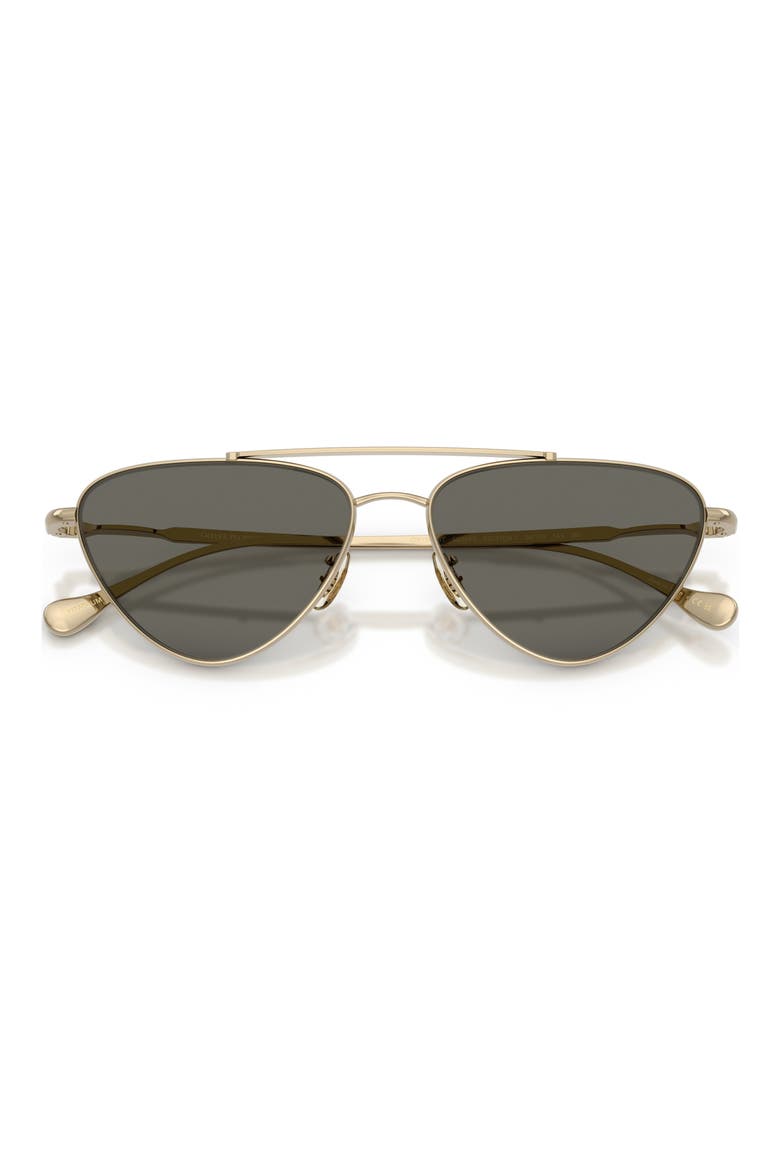 56mm Jil Sander Edition 1 Cat Eye Sunglasses, Alternate, color, GOLD / CARBON GREY