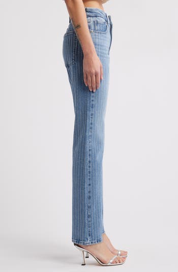 Good Icon Rhinestone Straight Leg Jeans