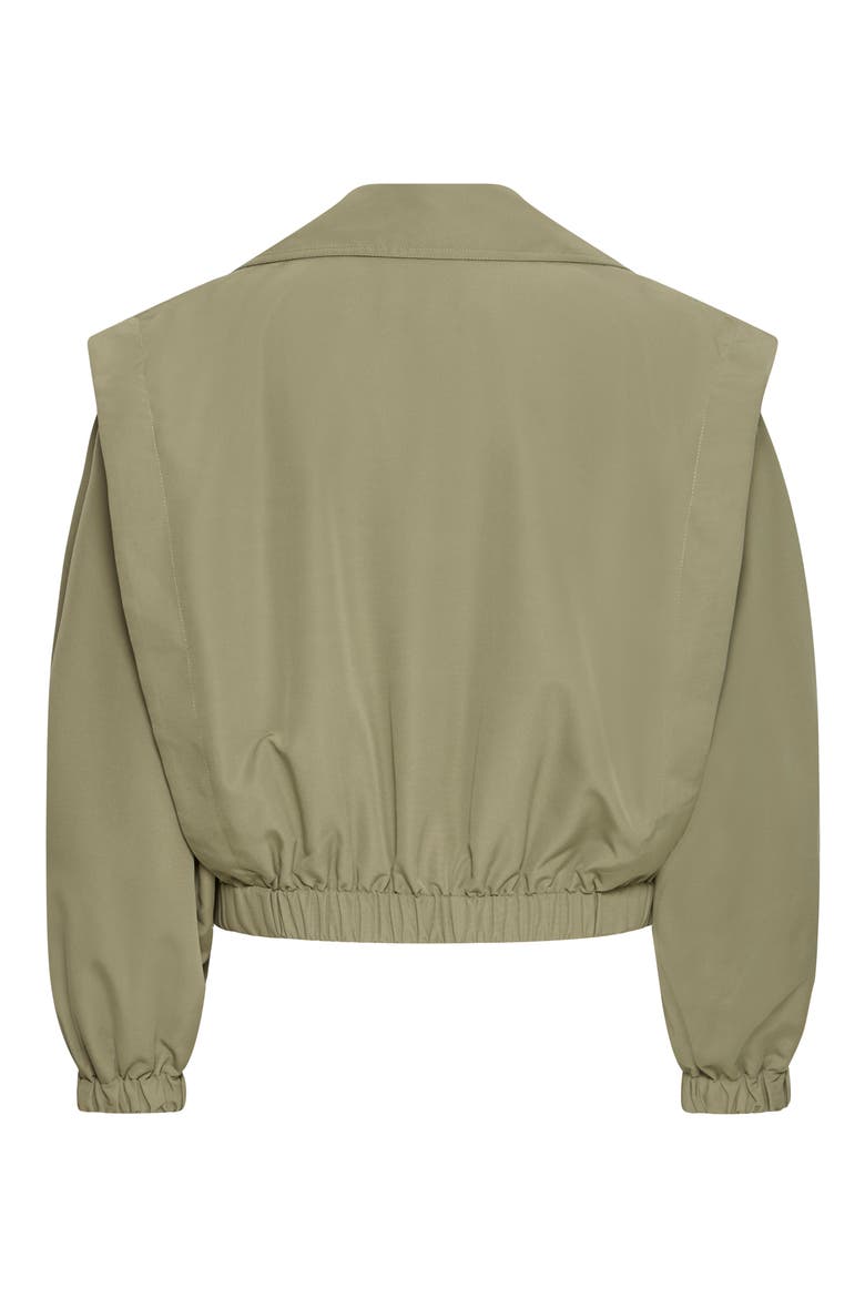 Blouson Trench Jacket, Alternate, color, DEEP LICHEN GREEN