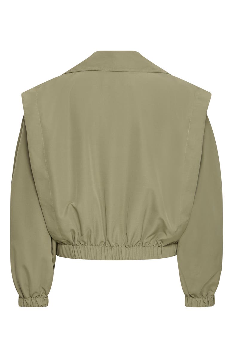 ICHI Blouson Trench Jacket, Alternate, color, Deep Lichen Green