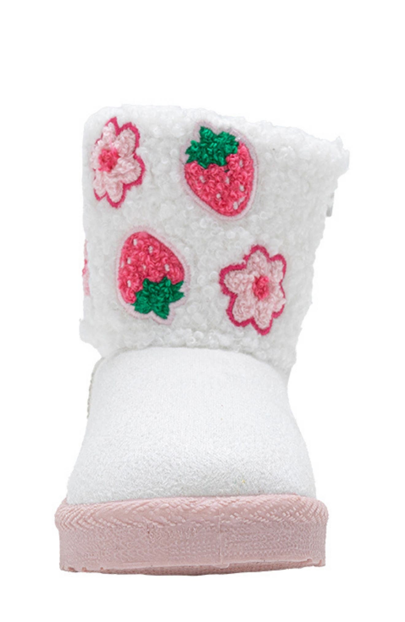 bebe Kids' Faux Shearling Winter Boot, Alternate, color, Ivory