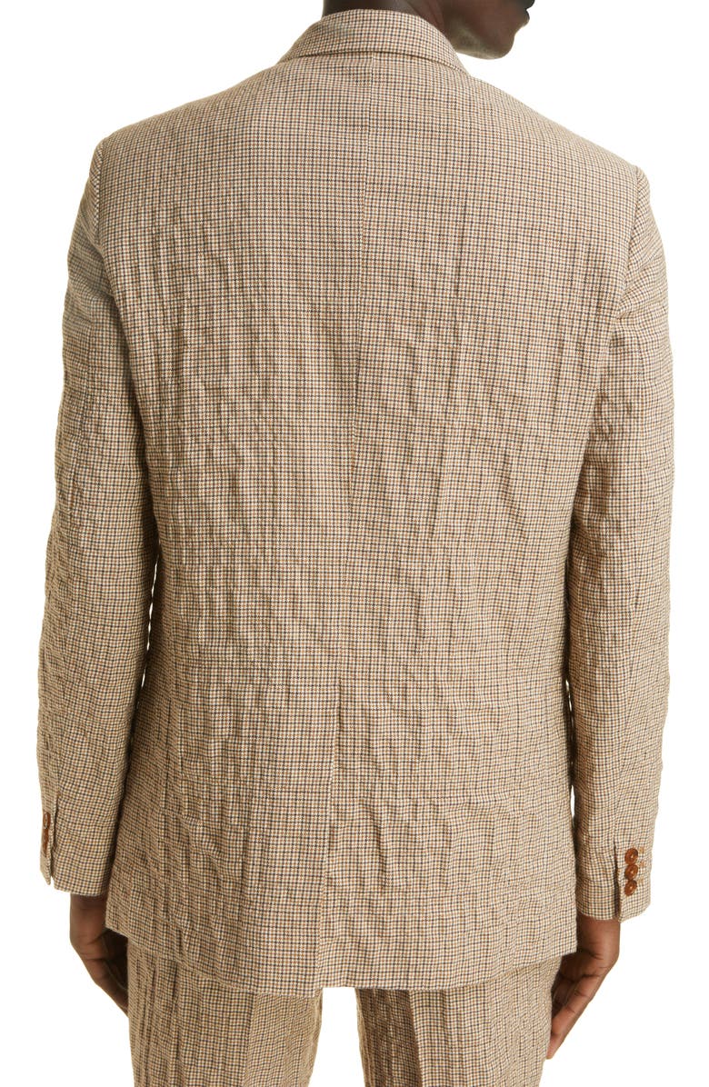 KENZO Houndstooth Rumpled Wool Jacket, Alternate, color, 