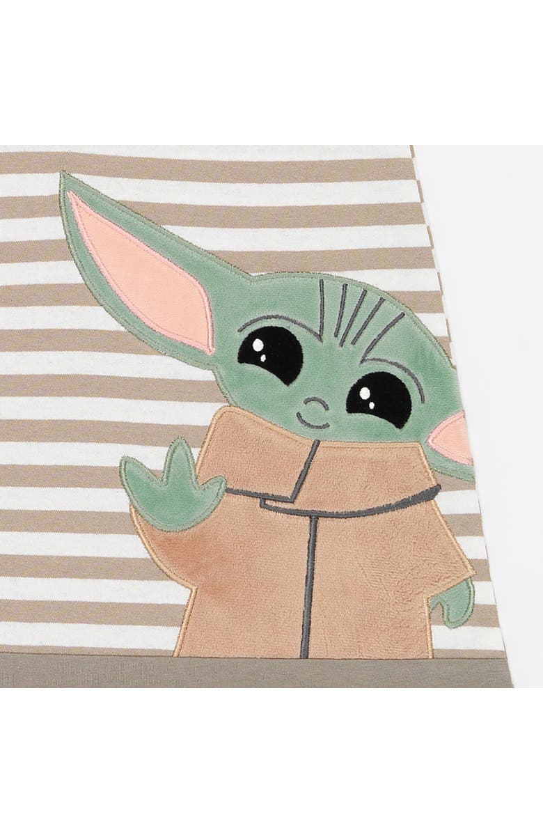 Lambs & Ivy Star Wars Baby Yoda Grogu The Child Cotton Wearable Blanket, Alternate, color, Taupe