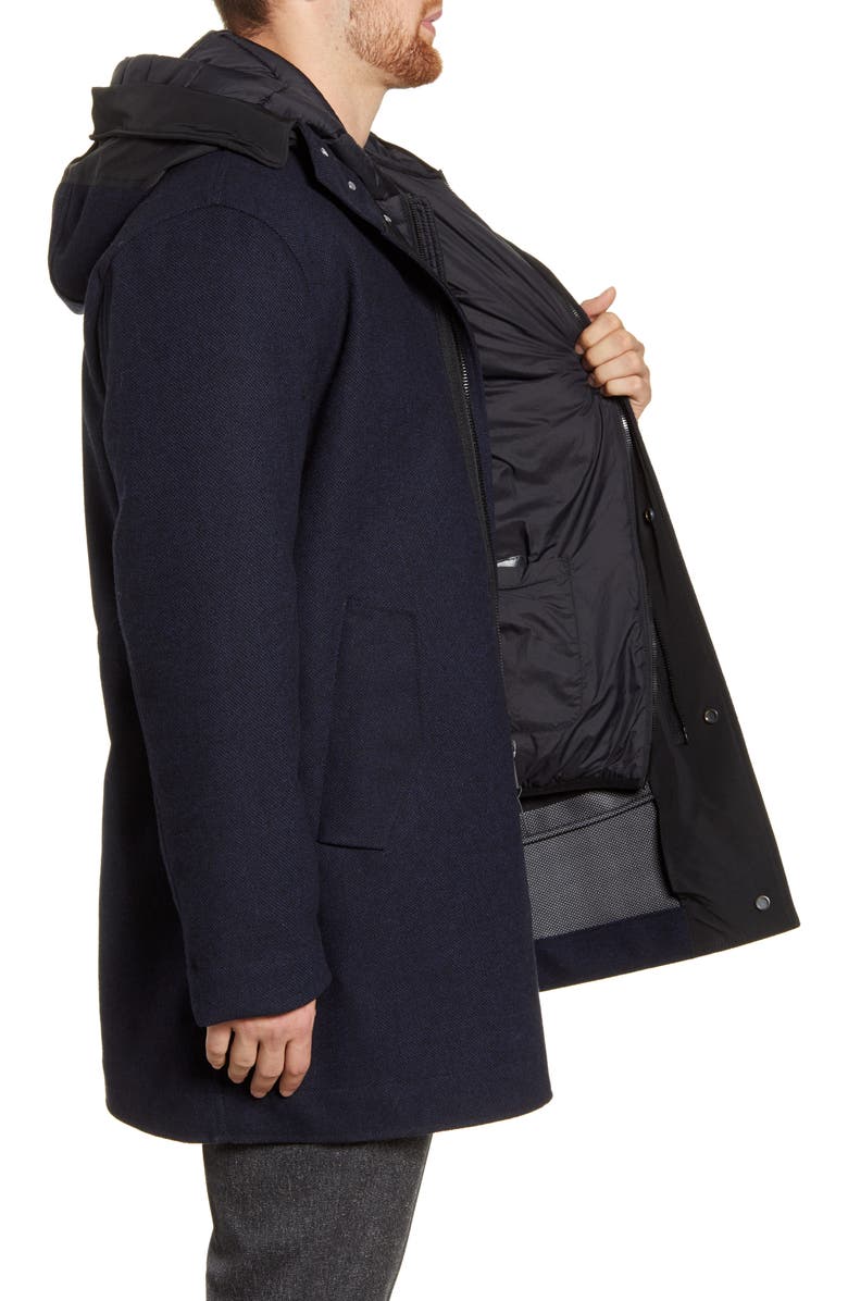 Cole Haan 3-in-1 Insulated Bonded Tweed Parka, Alternate, color, 