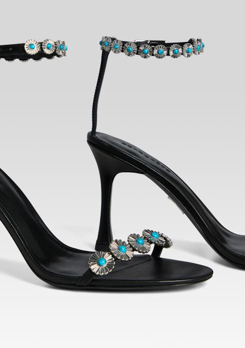 Shop Retroféte Retrofête Felice Embellished Heel In Black/turquoise