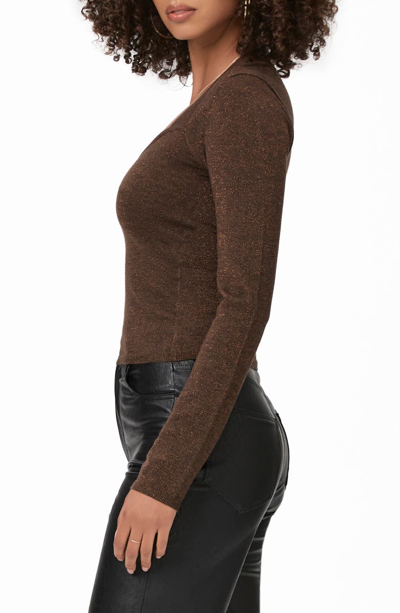 PAIGE Genieve Metallic Long Sleeve Sweater, Alternate, color, Brnzspkl