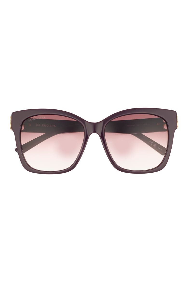 57mm Square Sunglasses, Main, color, VIOLET GOLD RED