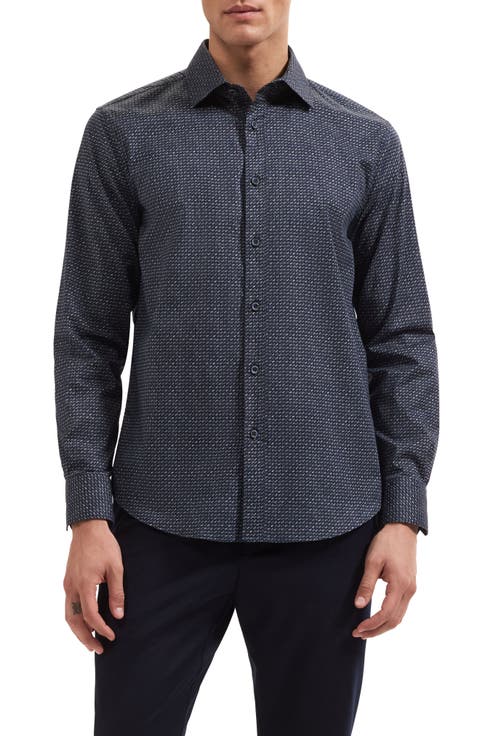 Axel Shaped Fit Long Sleeve Button-Up Shirt