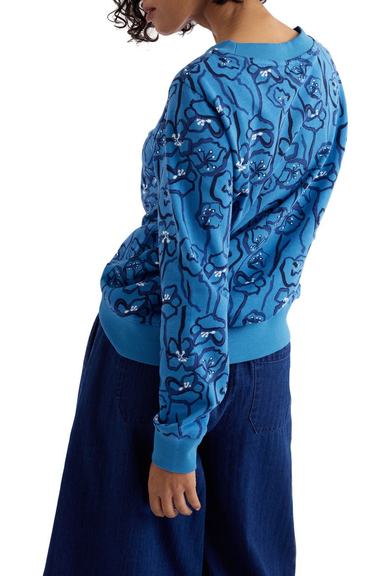 Bright Wave Organic Cotton Sweatshirt, Alternate, color, POPPY STEMS SAILBOATS