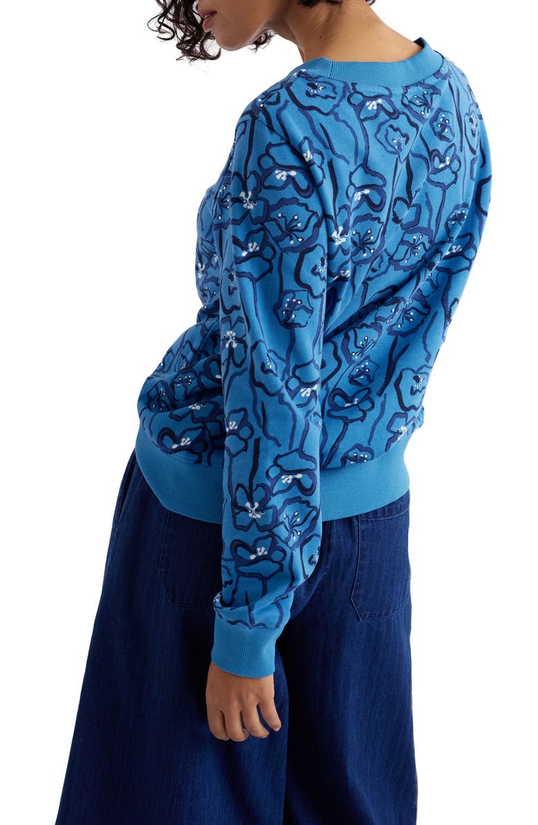 Seasalt Cornwall Bright Wave Organic Cotton Sweatshirt, Alternate, color, Poppy Stems Sailboats