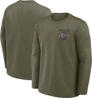 Nike Men's Nike Olive Atlanta Falcons 2025 Salute to Service Sideline Coaches Therma-FIT Long Sleeve Shirt