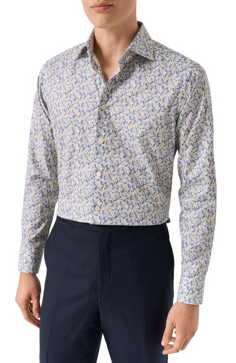 Slim Fit Signature Twill Floral Button-Up Shirt