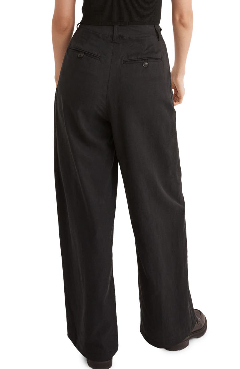 Madewell Harlow Wide Leg Pants, Alternate, color, True Black