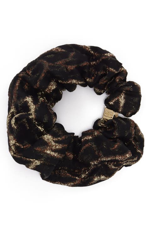 Metallic Cloqué Scrunchie
