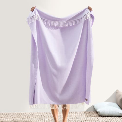 Lands Downunder Italian Herringbone Throw In Purple