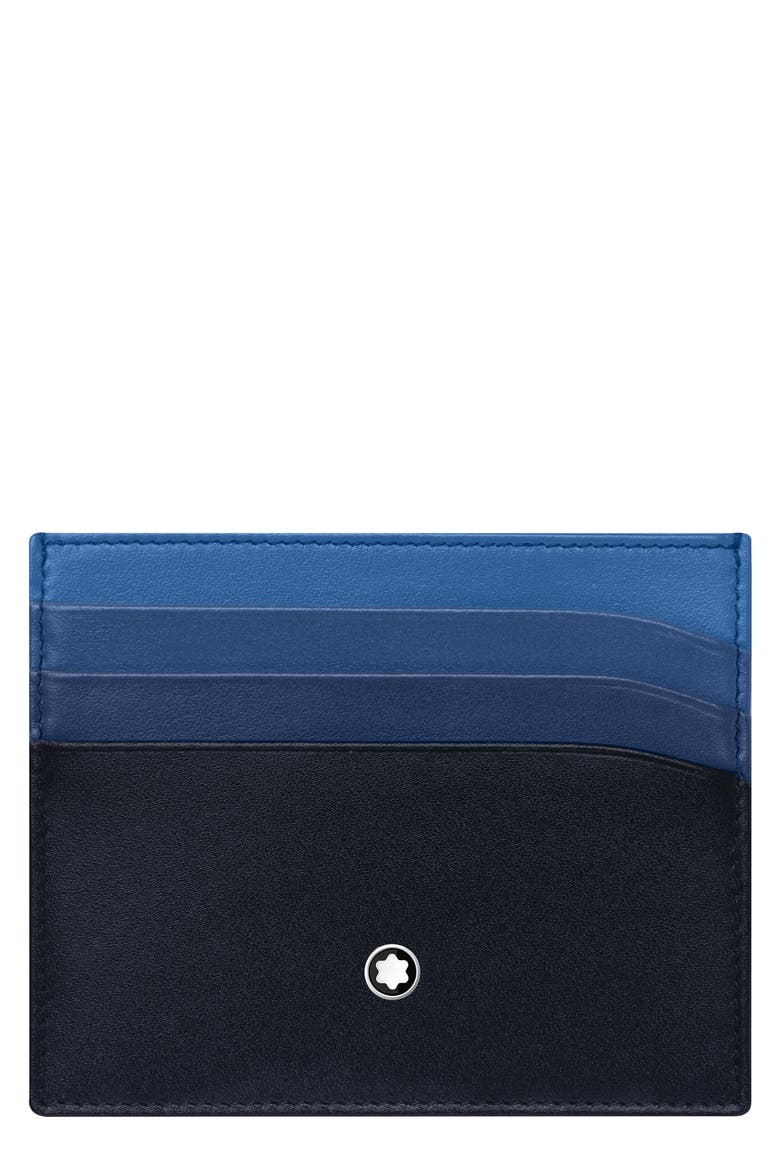 Meisterstück Leather Card Case, Main, color, BLUE