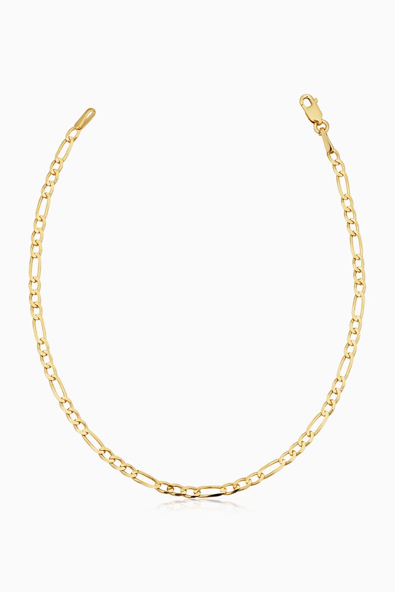 14K Gold Florentine Figaro Petite Bracelet, Main, color, Yellow Gold