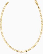 Oradina 14K Gold Florentine Figaro Petite Bracelet