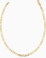 Oradina 14K Gold Florentine Figaro Petite Bracelet