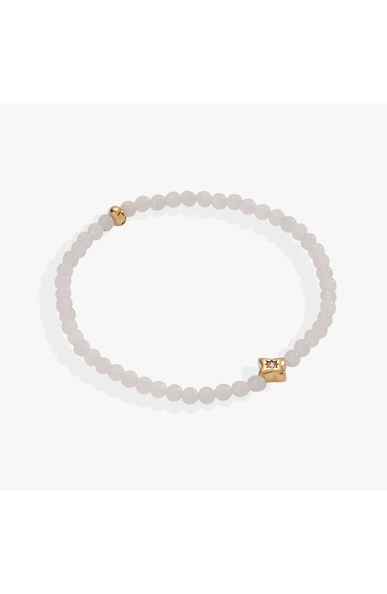 Alex and Ani Star White Jade Mini Stretch Bracelet, Main, color, White
