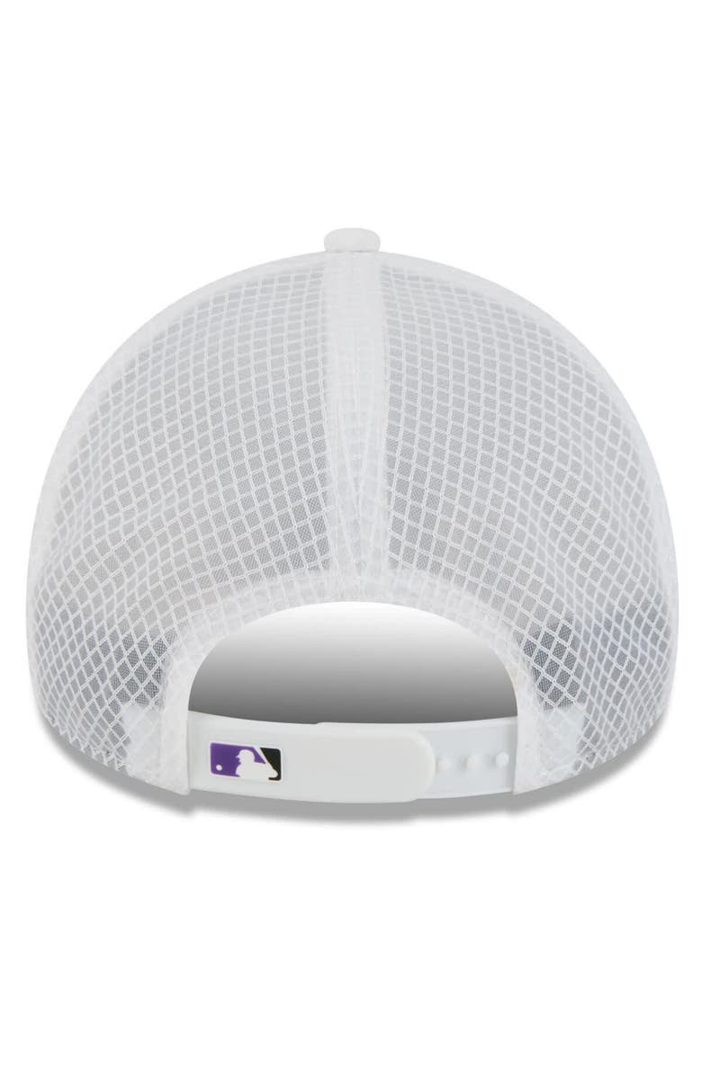 New Era Men's New Era White Colorado Rockies 2026 Batting Practice Apex 9FORTY Adjustable Trucker Hat, Alternate, color, White